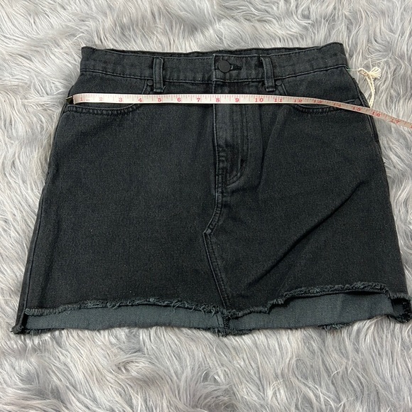 AFENDS DE DENIM MINI SKIRT SIZE 6 COLOR BLACK - Picture 15 of 16